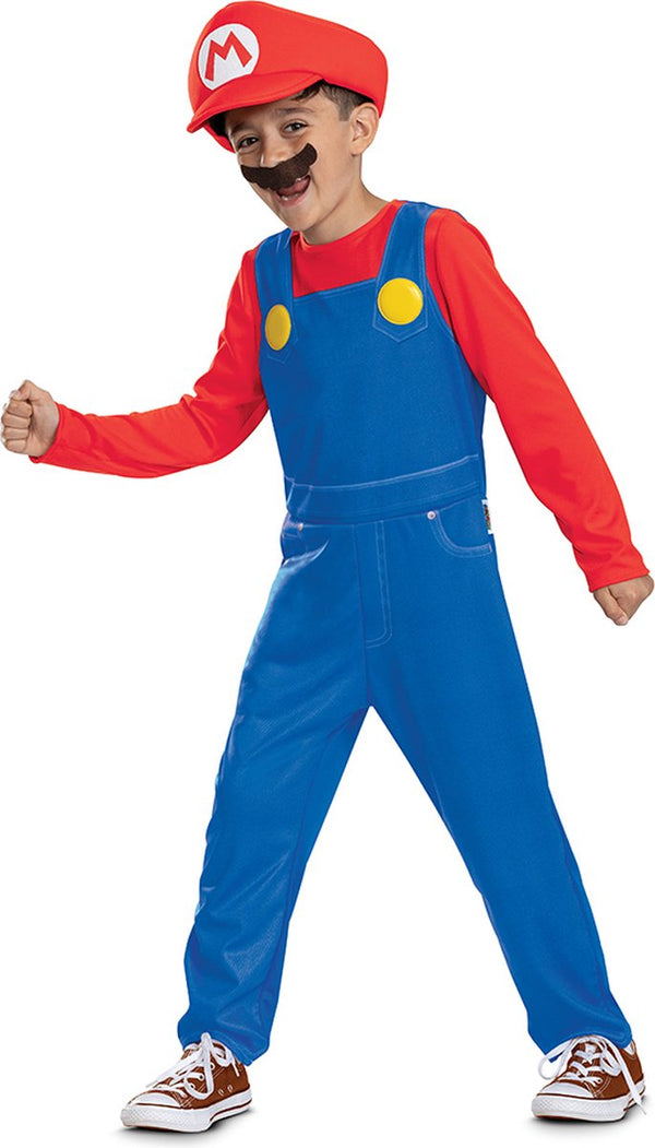 Disguise nintendo - super mario bros, mario elevated fancy aankleden, maat s (4-6 jaar), kind s