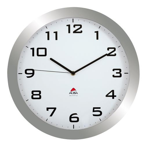 Wandklok alba horissimo m 38cn zilver grijs