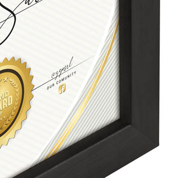 Zep v4729b certificaat zwart 29,7x42 cm