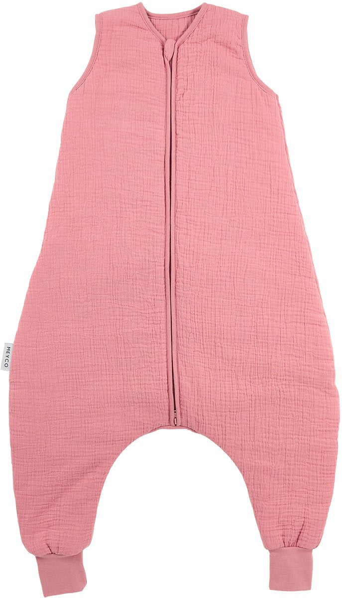 Meyco baby uni baby winter slaapoverall jumper - pre-washed hydrofiel - rose - 92cm - 2.0 tog