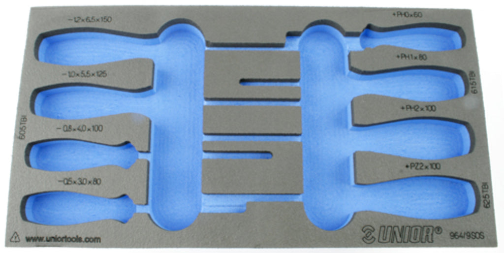 Unior foam inlay gereedschapwagen