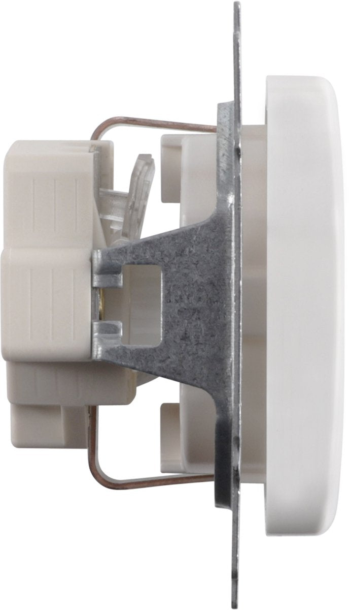 Busch-jaeger refl inbouw contactdoos polar wit 1-voudig randaarde