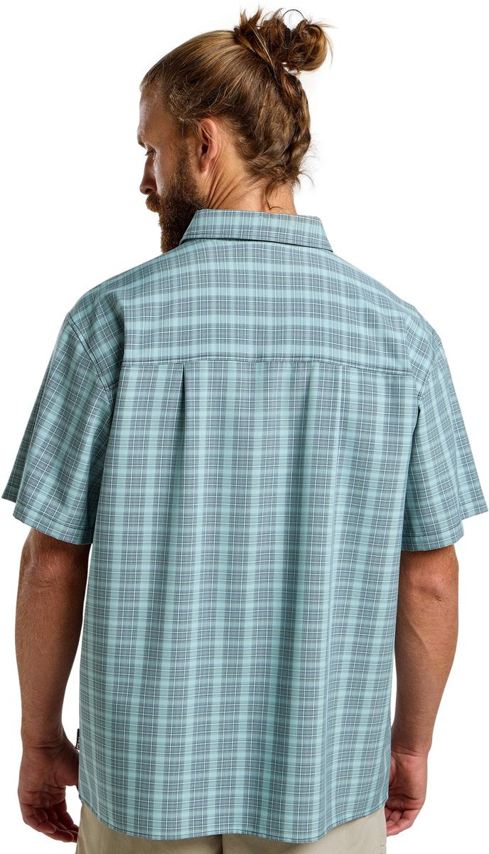 Jack wolfskin meseta shirt men - outdoorblouse - heren - check dark navy - maat xl