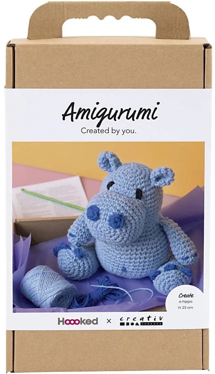 Creativ company https: www.cchobby.nl hobbyset-amigurumi-nijlpaard-blauw-lichtblauw-1-doos