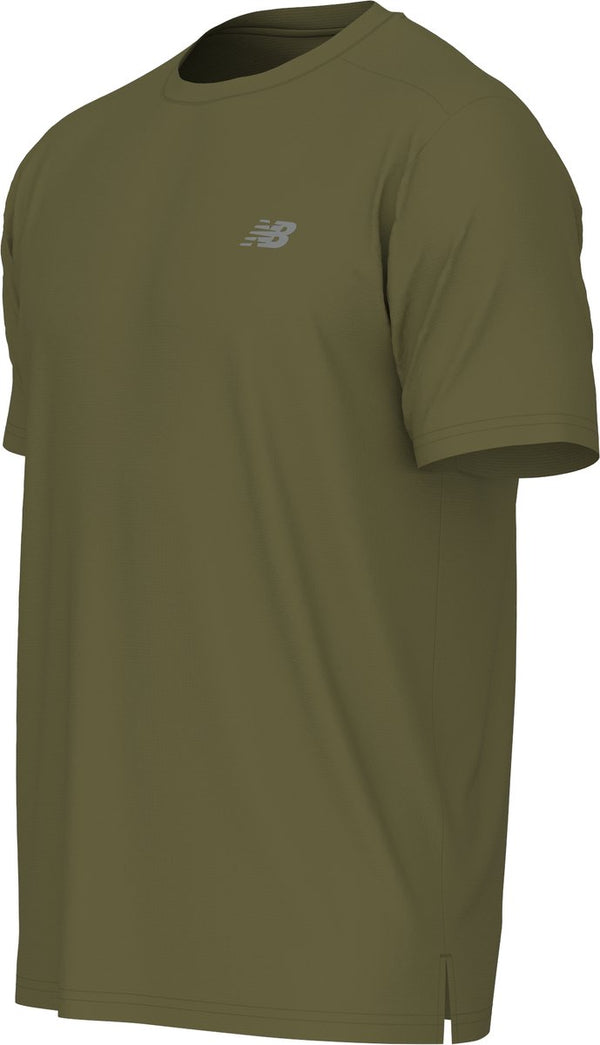 New balance sport essential t-shirt heren sportshirt - green 2xl