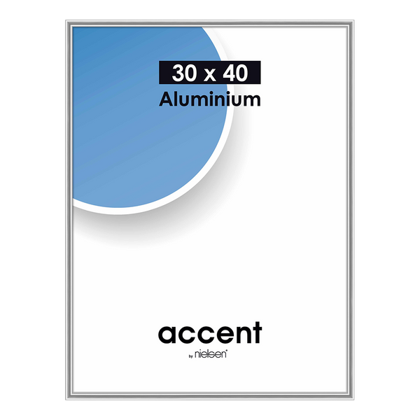 Nielsen design nielsen fotolijst 52424 accent mat zilver 30x40 cm