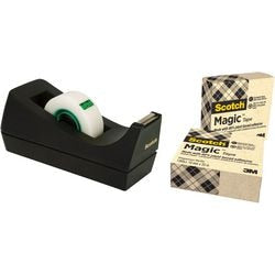 Scotch plakbandafroller c38 met 3 rolletjes ft 19 mm x 30 m