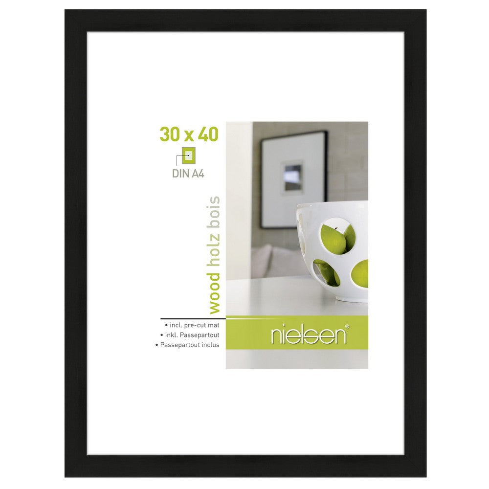 Nielsen design nielsen fotolijst 8988016 apollon zwart 30x40 21x29,7 cm