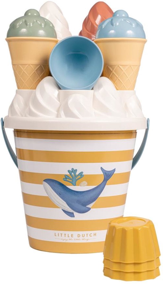 Little Dutch Ocean Dreams blauw ijsjes emmerset, 14dlg.