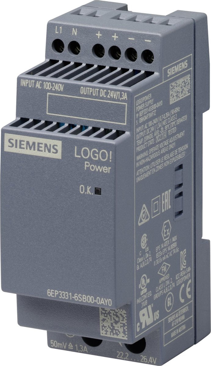 Siemens 6ep3331-6sb00-0ay0 plc-netvoeding 24 v