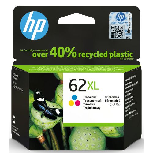 Inktcartridge hp c2p07ae nr62xl cyaan magenta geel