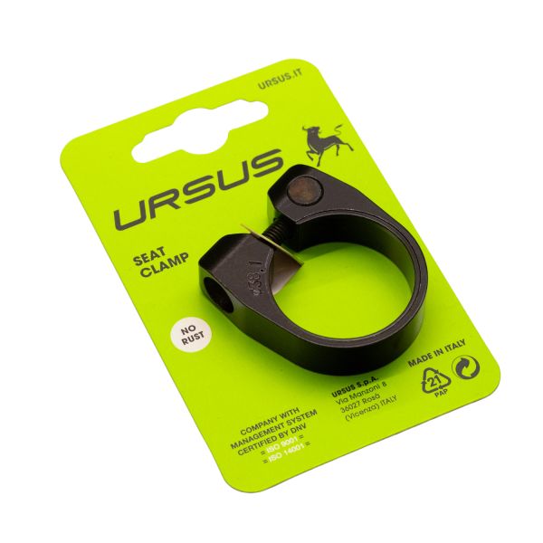 Ursus zadelpenklem ø38.1 mm aluminium - zwart