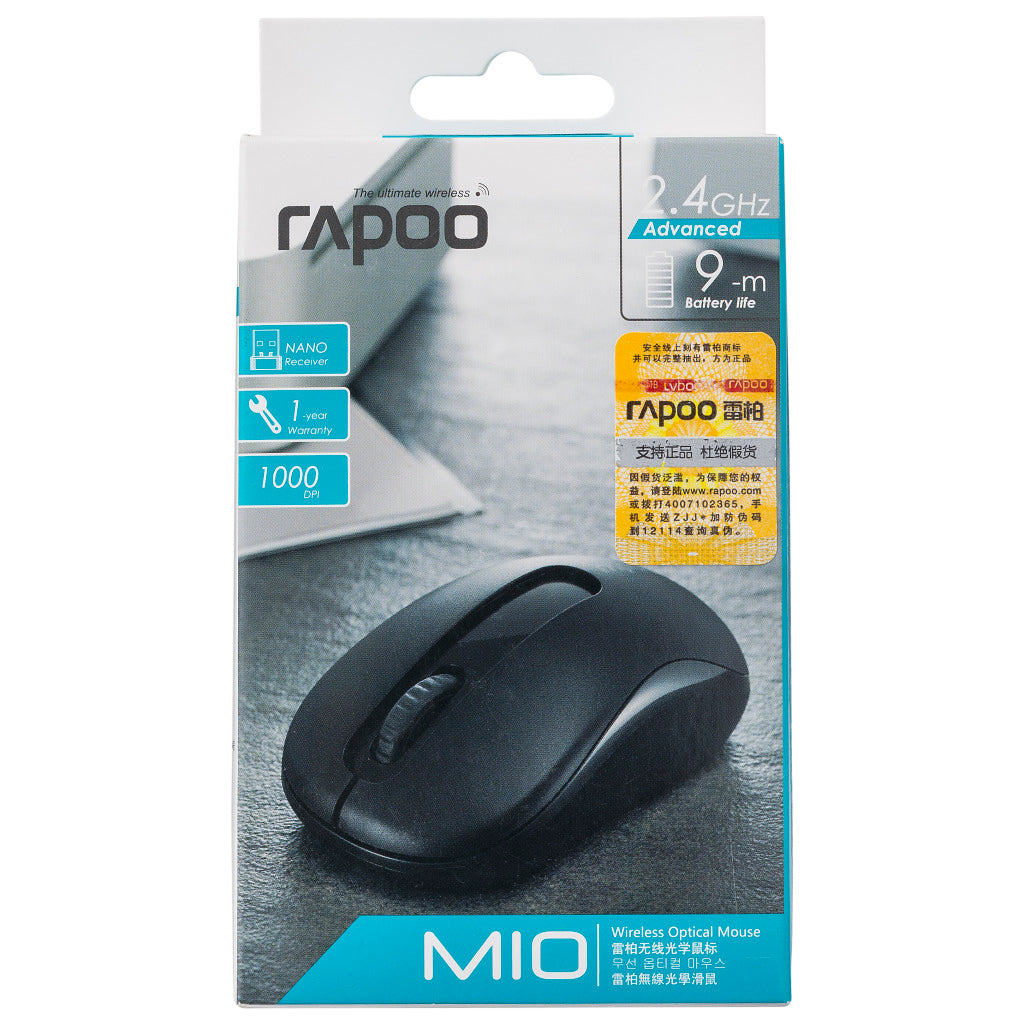 Rapoo-muis opt. 2,4ghz zwart m10
