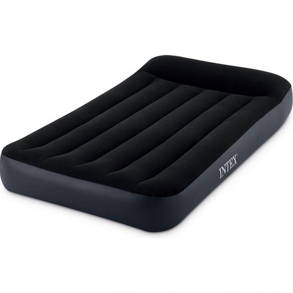Intex 64146 hoofdkussen rest classic twin luchtbed + pracht 99x191x25 cm zwart