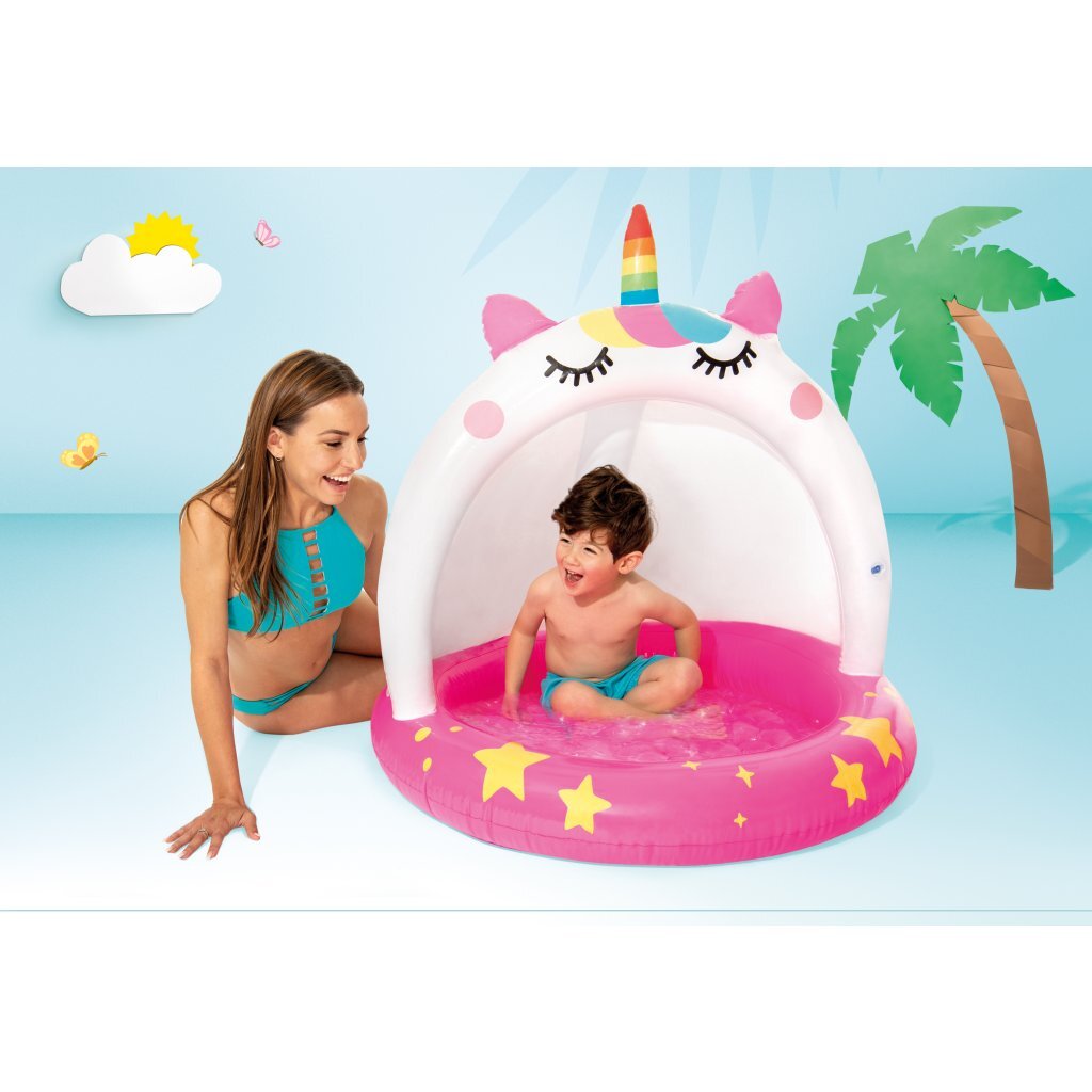 Intex 58438np wet set collectie caticorn babyzwembad 102x102 cm