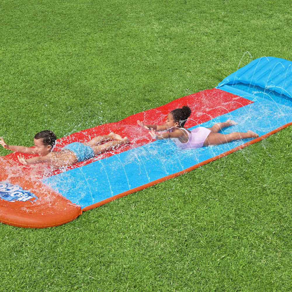 Bestway h2ogo waterglijbaan tsunami splash ramp dubbele glijbaan
