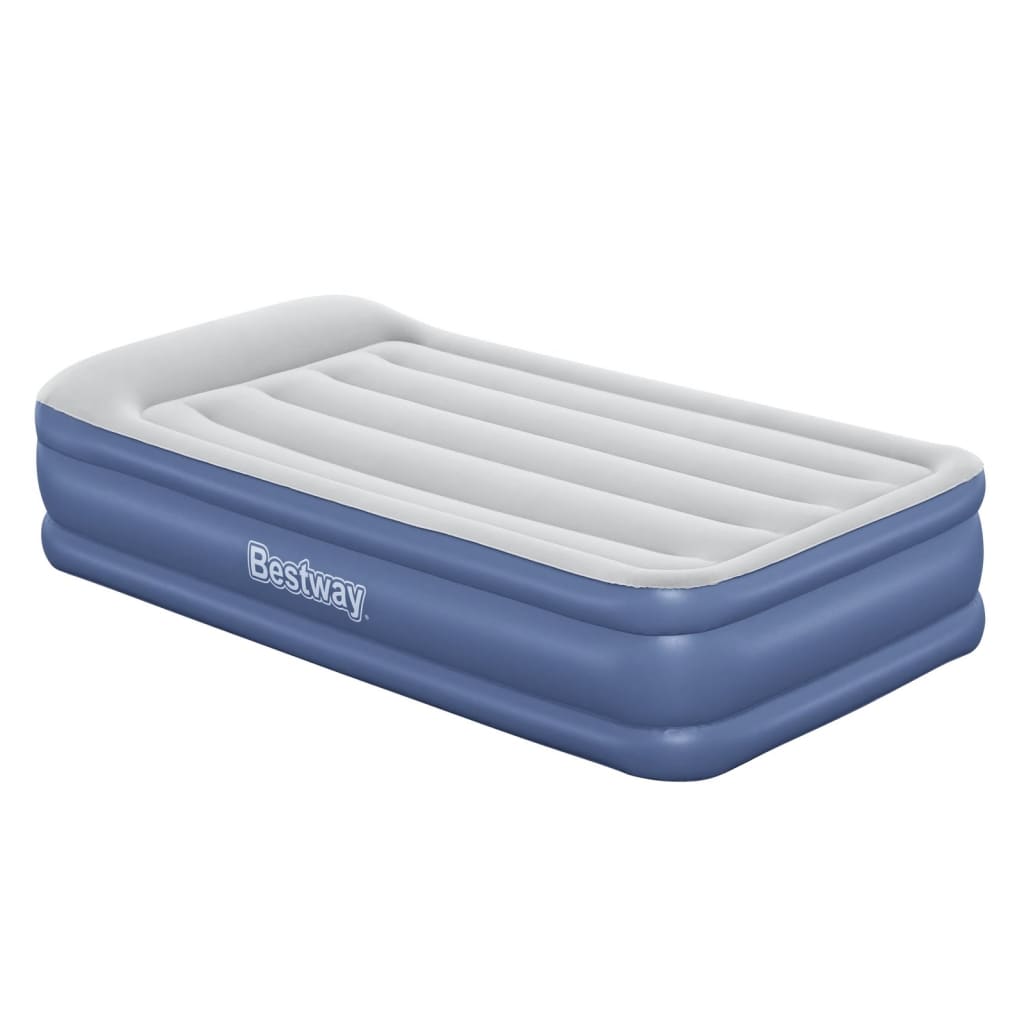 matelas pneumatique tritech 46 cm twin AC bleu gris