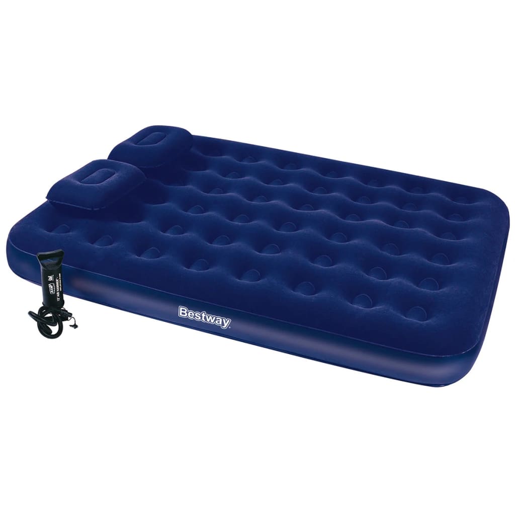 Bestway Luchtbed opblaasbaar met kussen en pomp 203x152x22 cm 67374