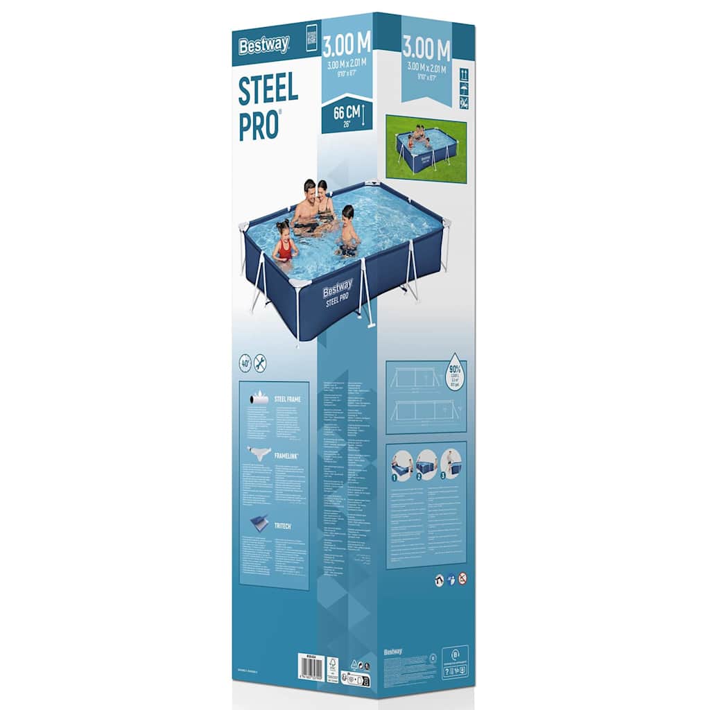 Bestway zwembad steel pro 300x201x66 cm