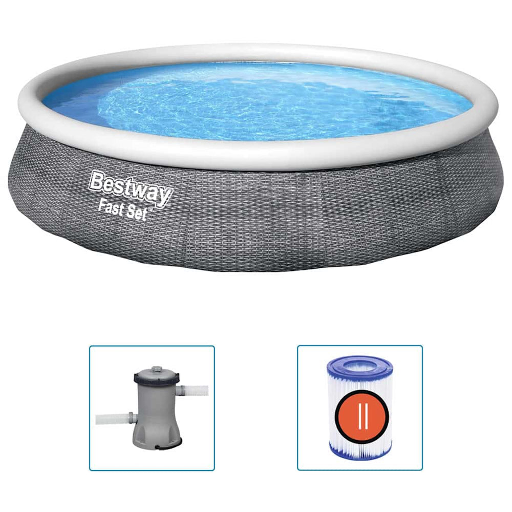 Bestway zwembad snelset set rond rotan, 396cm