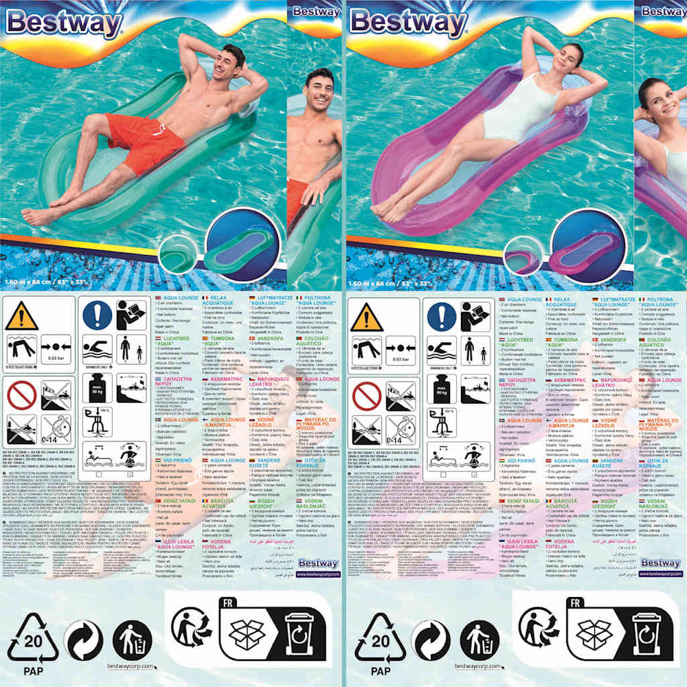 Bestway zwembadlounger opblaasbaar aqualounge