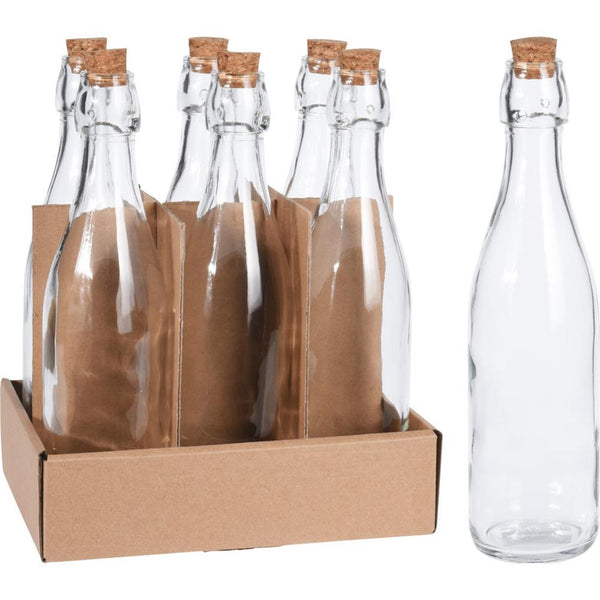 Excellent houseware fles glas met kurk 500ml fles glas met kurk 500ml transparant