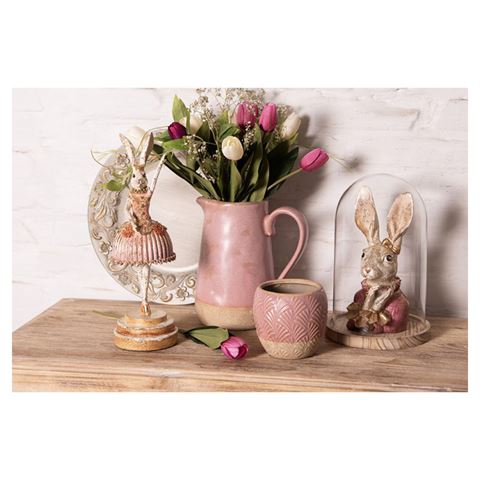 Clayre eef stolp 6gl2169 transparant 17x25 cm