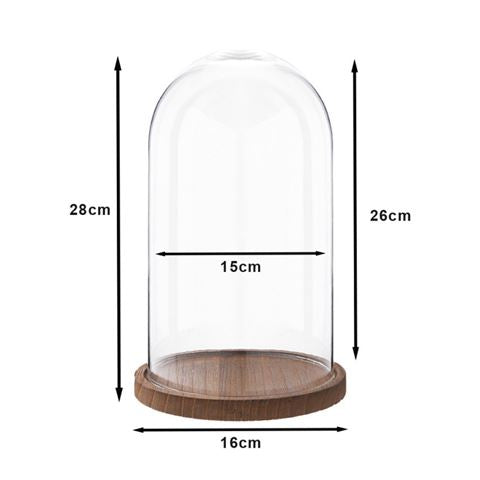 Clayre eef stolp 6gl1946 transparant 16x28 cm