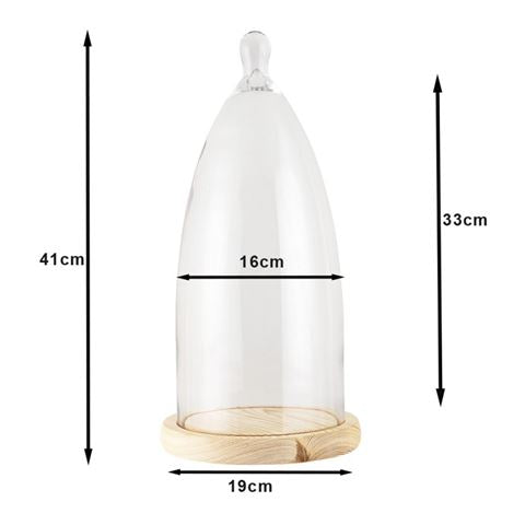 Clayre eef stolp 6gl3006 transparant 19x41 cm