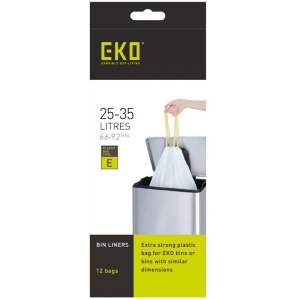 Eko afvalzak type e 25-35l - 12 stuks rol
