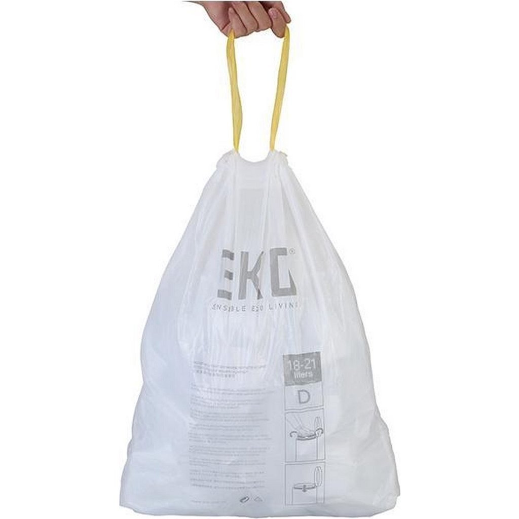 Eko afvalzak type e 25-35l rol a 12 zak wit