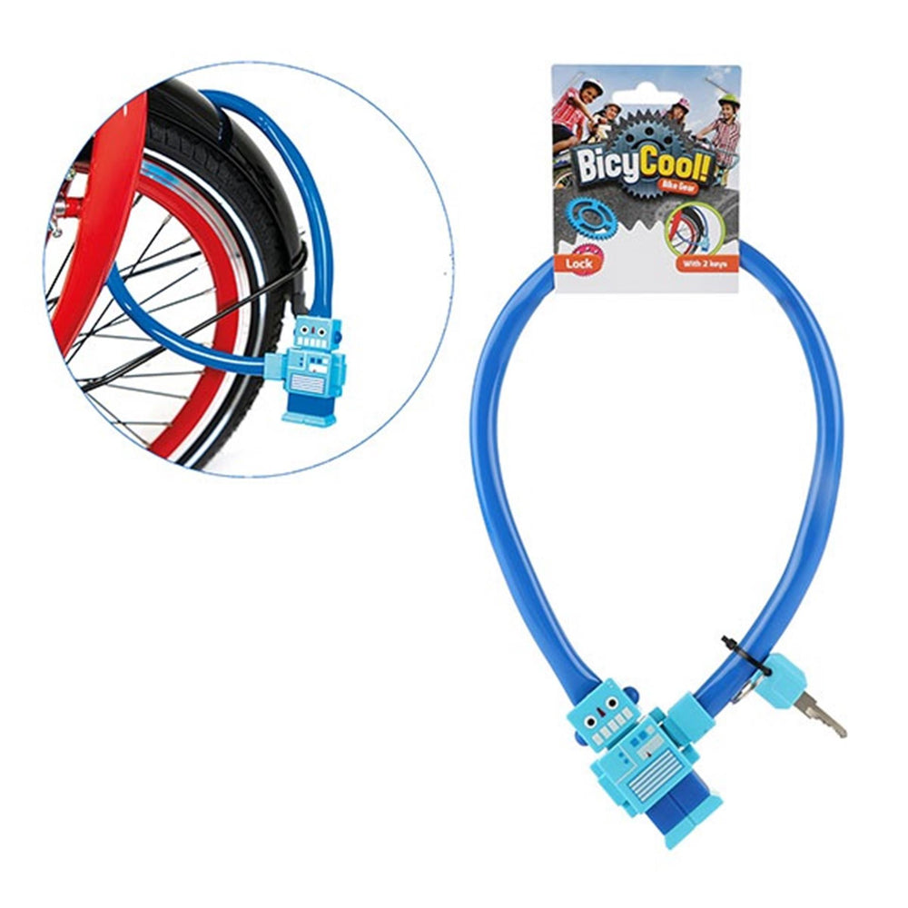 Toi-toys toi toys bicycool fietsslot blauw robotfiguur