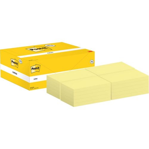 Post-it zelfklevende notes 76 x 127 mm geel 20 stuks