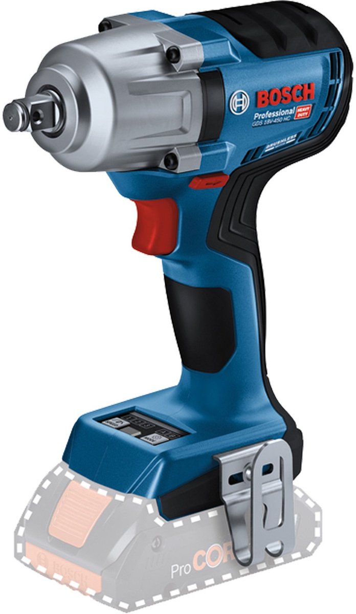Bosch professional gds 18v-450 hc accu slagmoersleutel 450nm 1 2 frictiering 18v basic body - 06019k4000