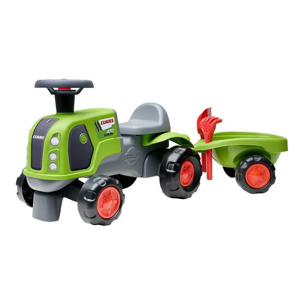 Claas arion 470 looptractor met trailer