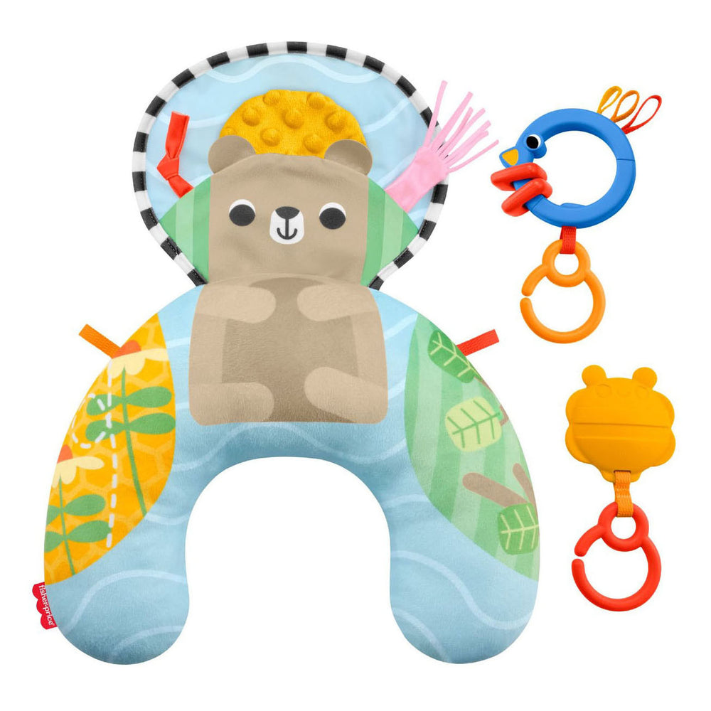 Fisher-price zintuiglijke avonturen buikligtrainer - voor pasgeborenen met bijtring en rammelaar