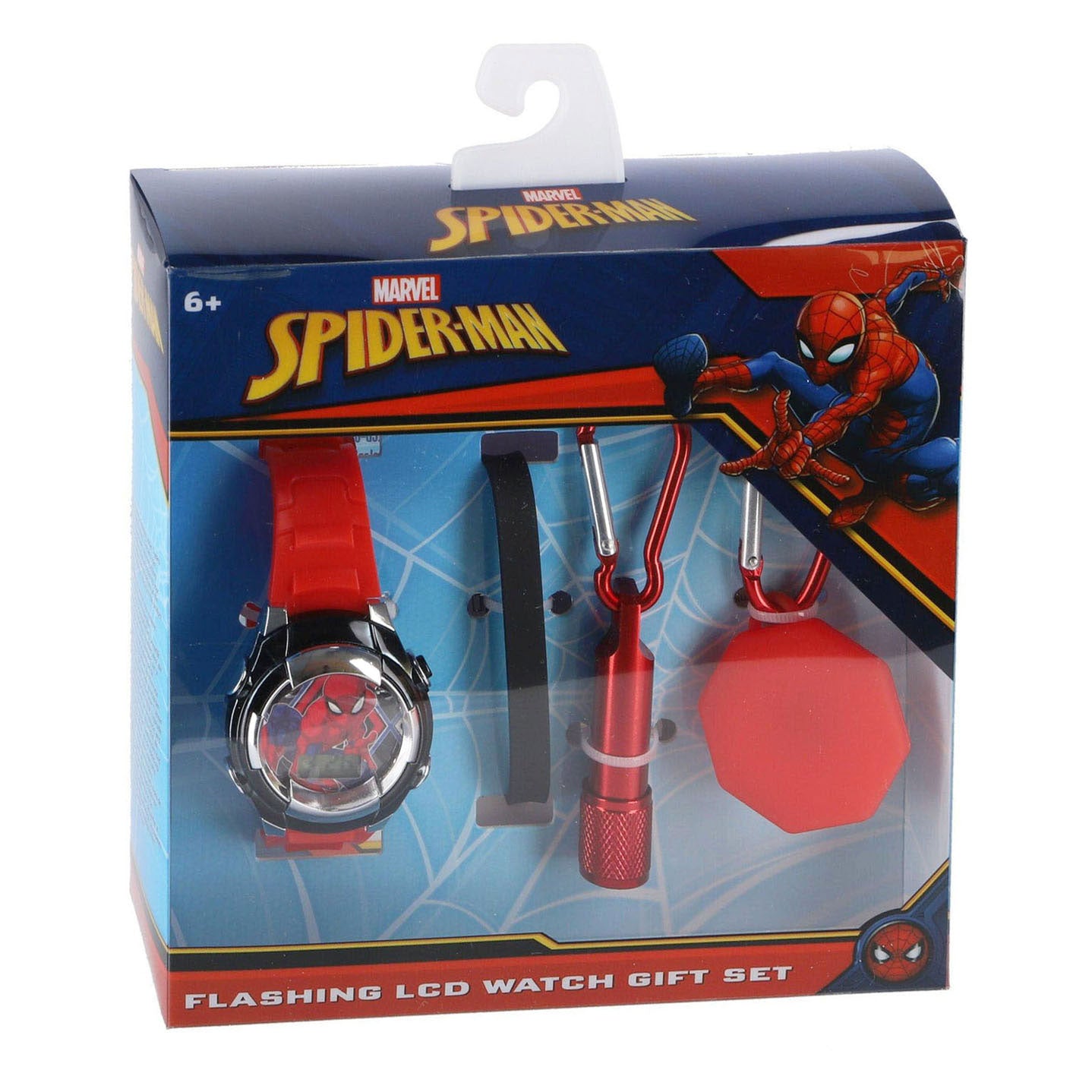 Horloge cadeauset spiderman - 4dlg.