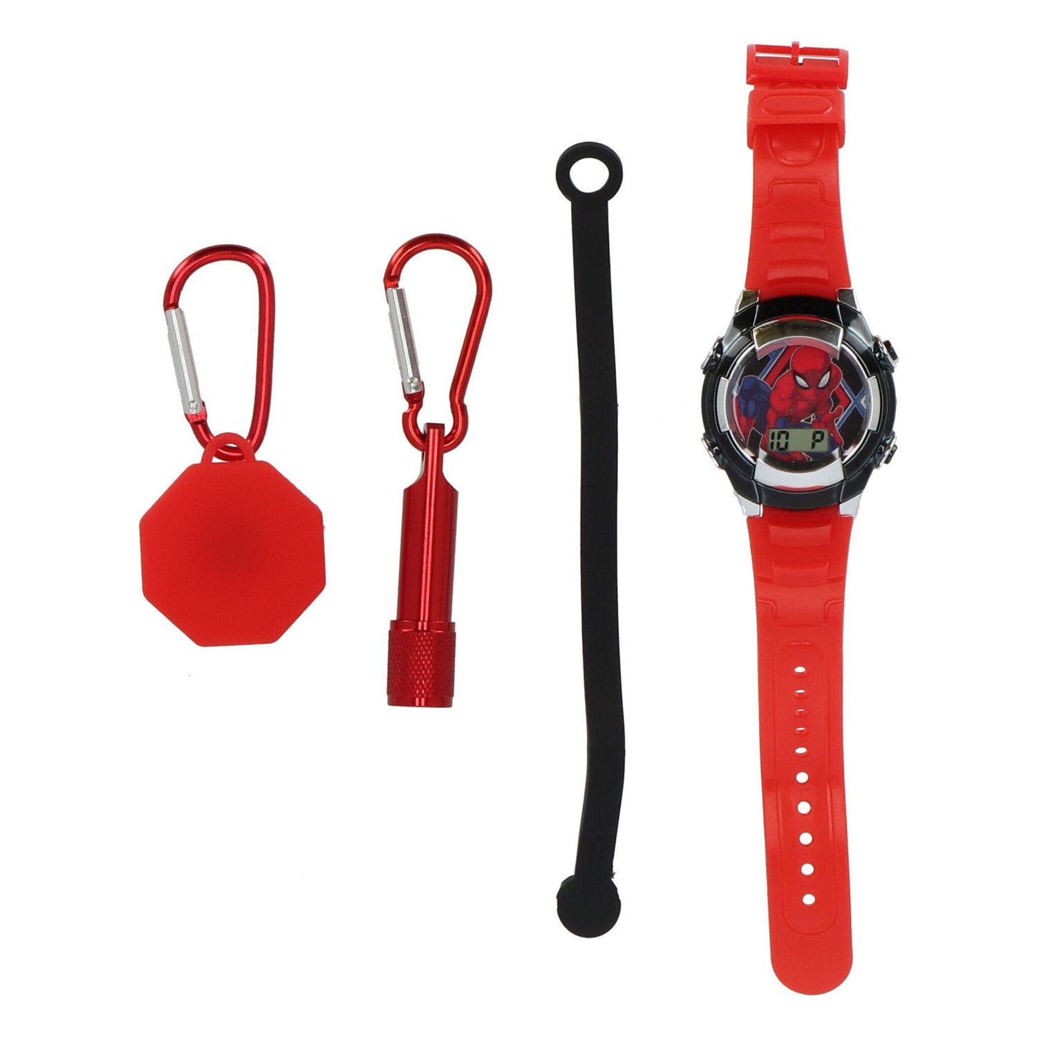 Horloge cadeauset spiderman - 4dlg.