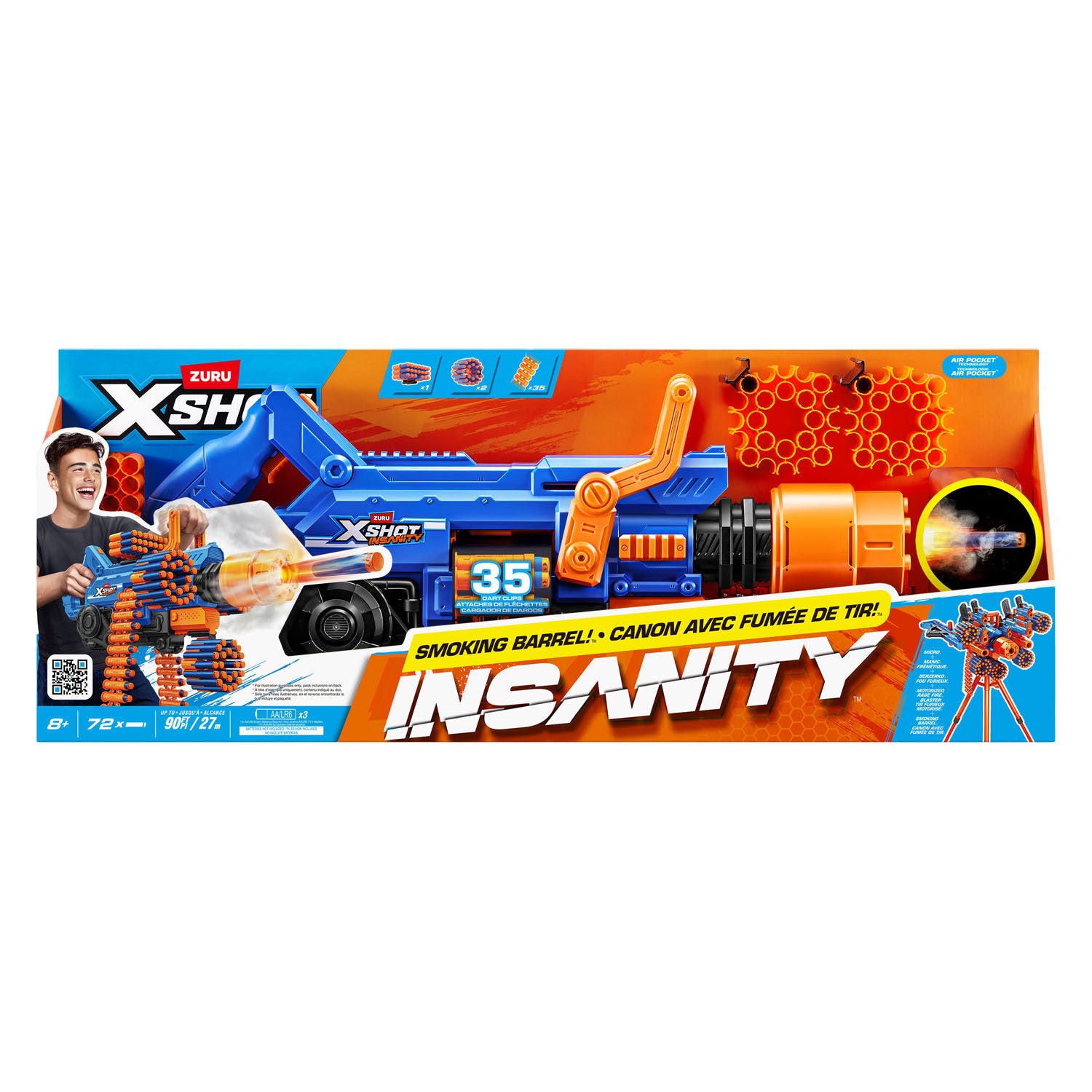 Xshot zuru x-shot insanity smoking barell - 72 darts