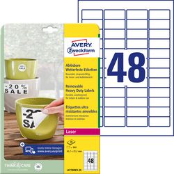 Avery speciale etiketten wit
