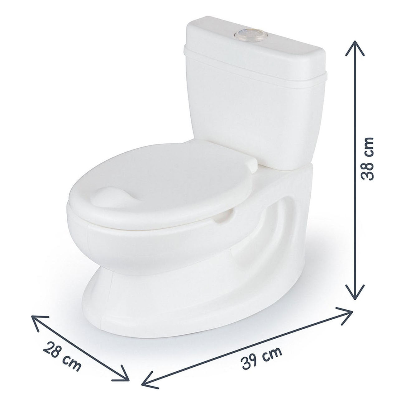 Dolu educatief kindertoilet met geluid wit