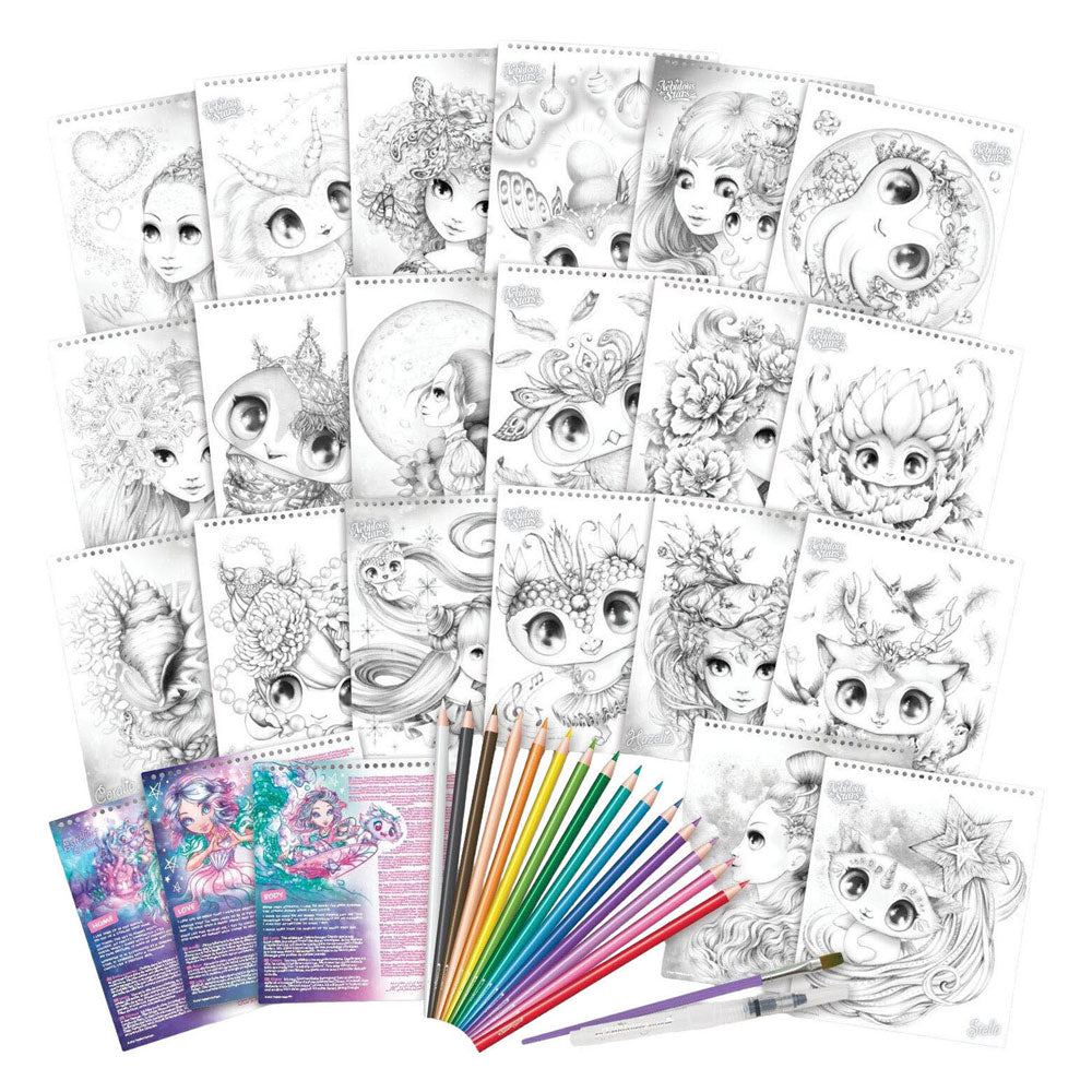 Nebulous stars aquarel set