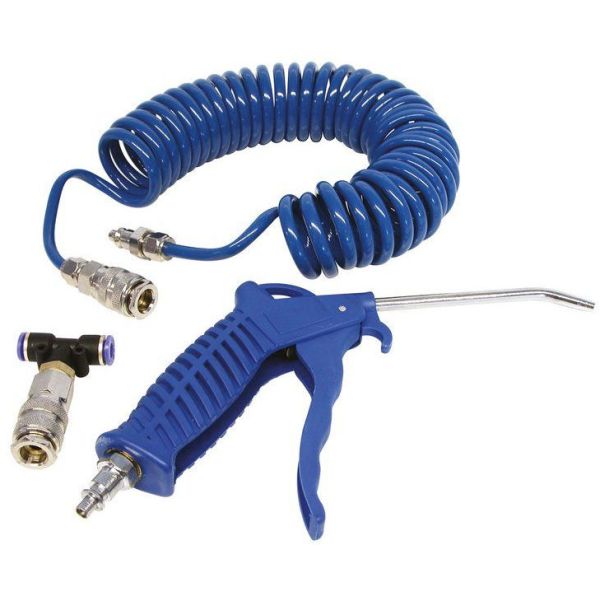 Carpoint blaaspistool met spiraalslang - 5 meter