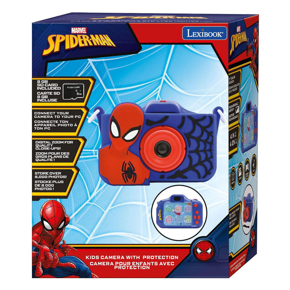 Lexibook spiderman - camera met bescherming voor kinderen - 8gb