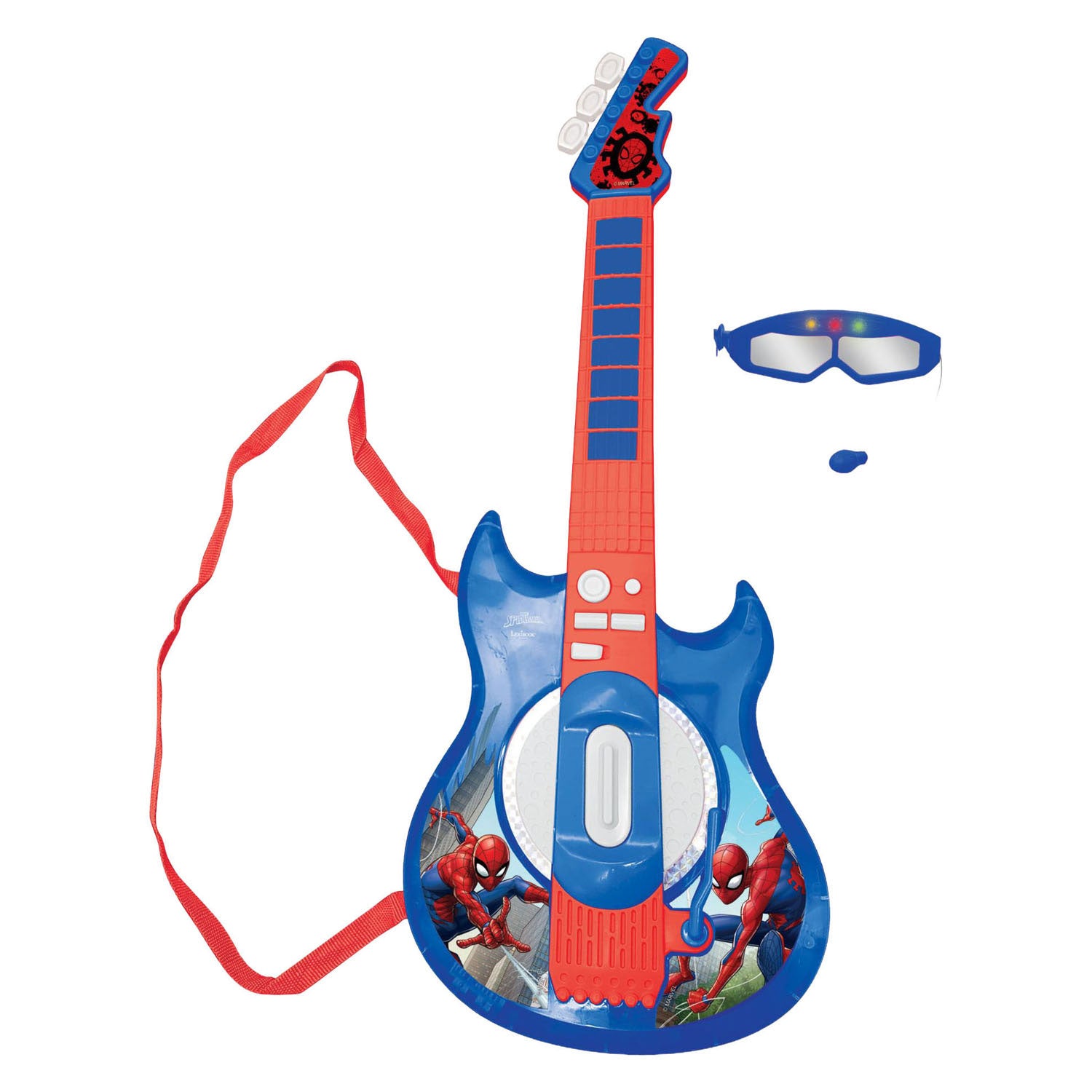 Spider-man elektrische gitaar met brilmicrofoon