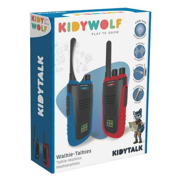 Kidywolf kidytalk walkie talkies blauw rood