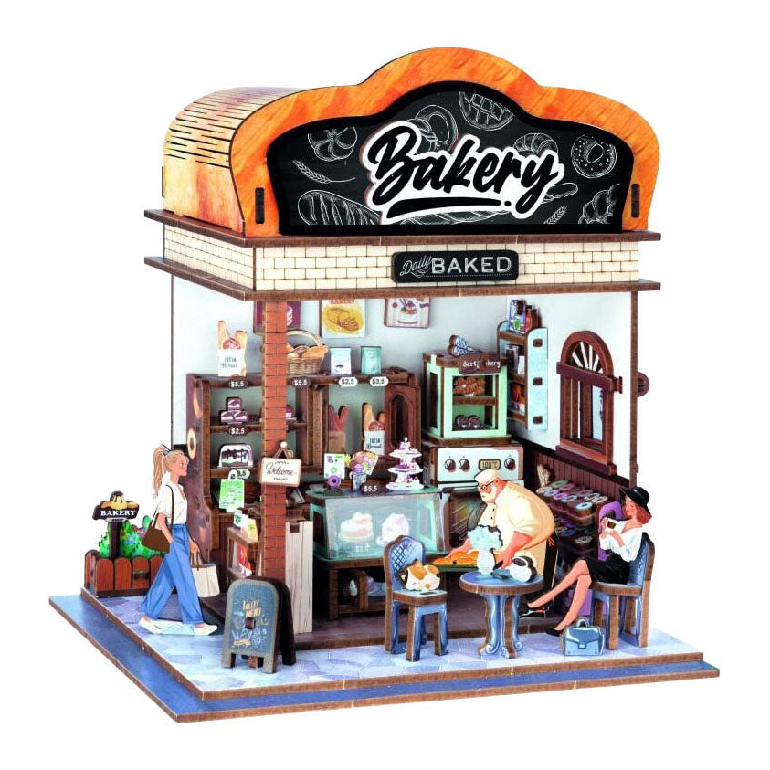 Houten bouwpakket diorama bakkerij - 179dlg.