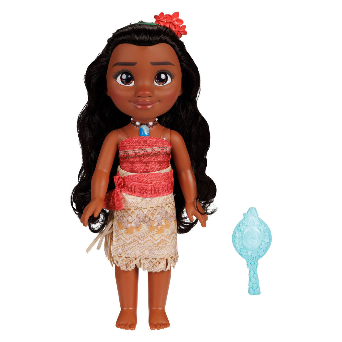 Jakks disney prinses vaiana pop – 35 cm – met bloemenclip