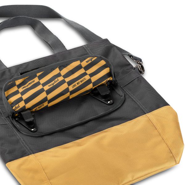Urban Proof 20L fietstas - grijs-geel - unisex - waterbestendig - gerecycled PET-materiaal