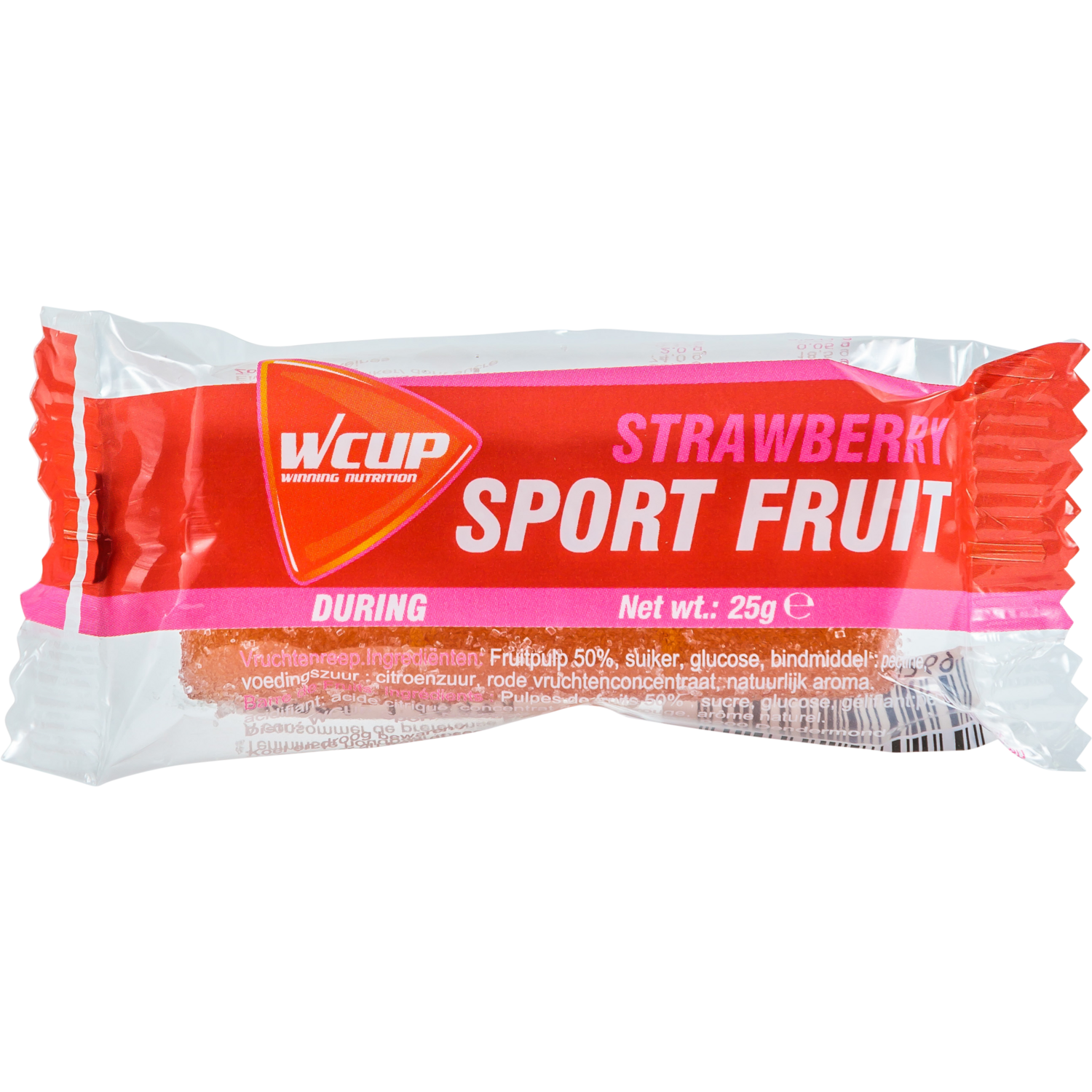 Wcup - sportfruit aardbei 25 gram 32 stuks
